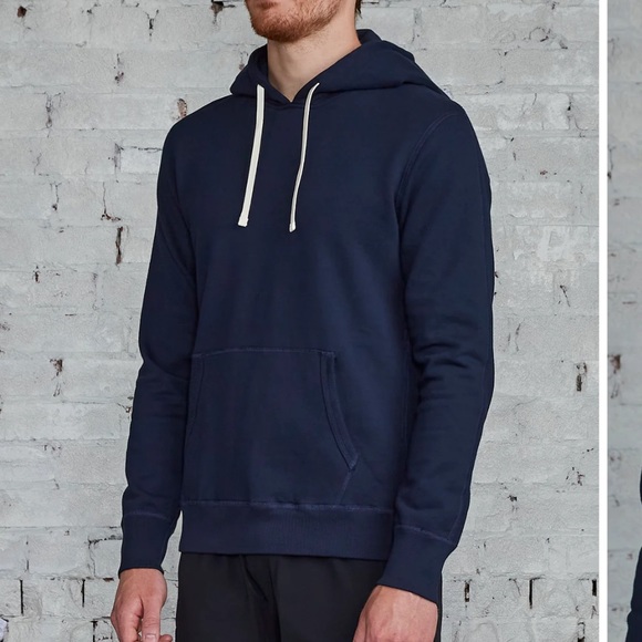 Reigning Champ Core Midweight hooded pullover in Navy - Picture 6 of 6